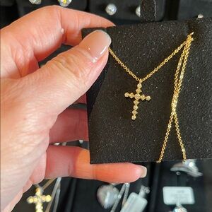 Gold Cross Pendant Necklace